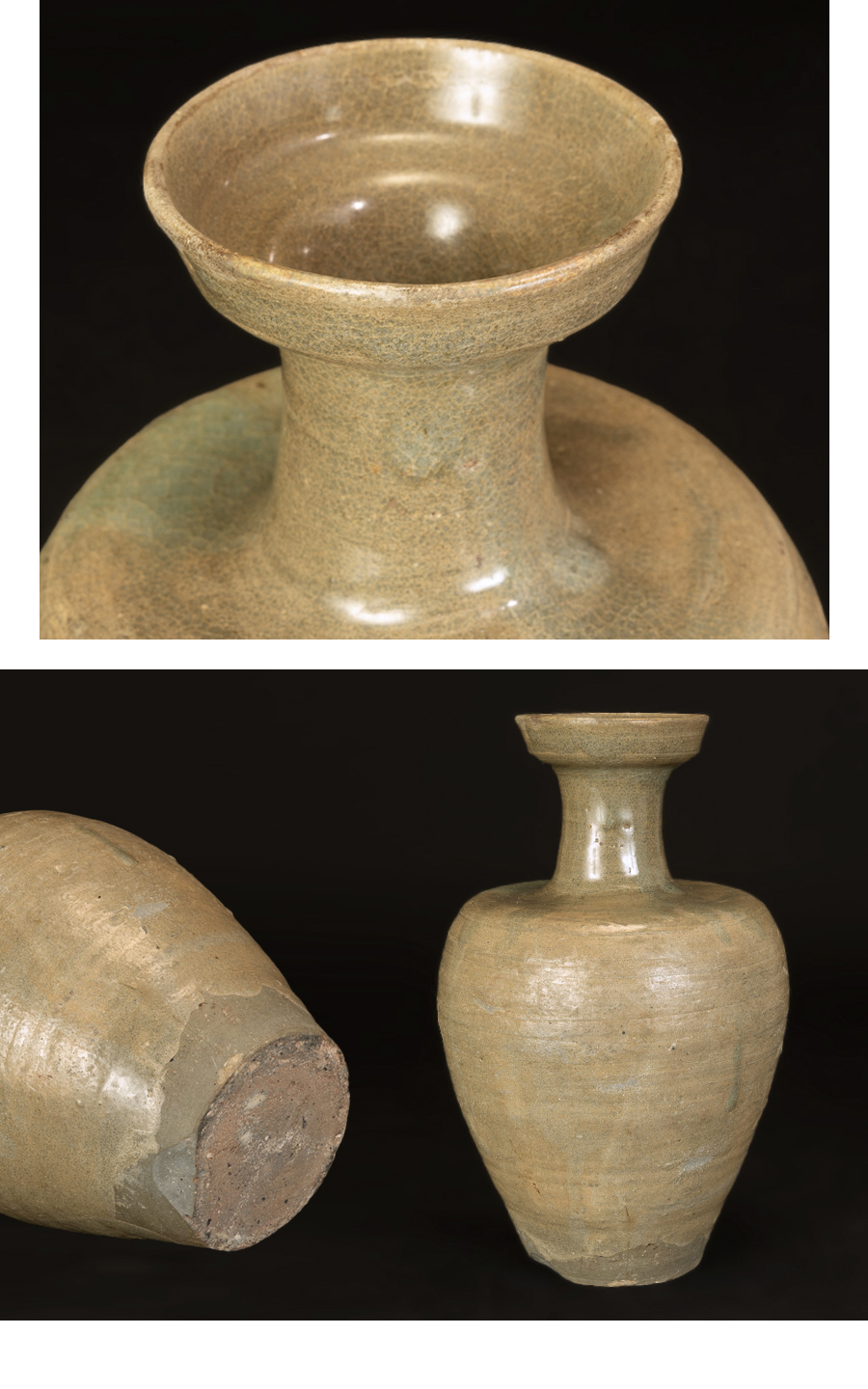 極美品中国古玩 花瓶 哥窯 青磁 骨董 古玩 古美術 高22.5c