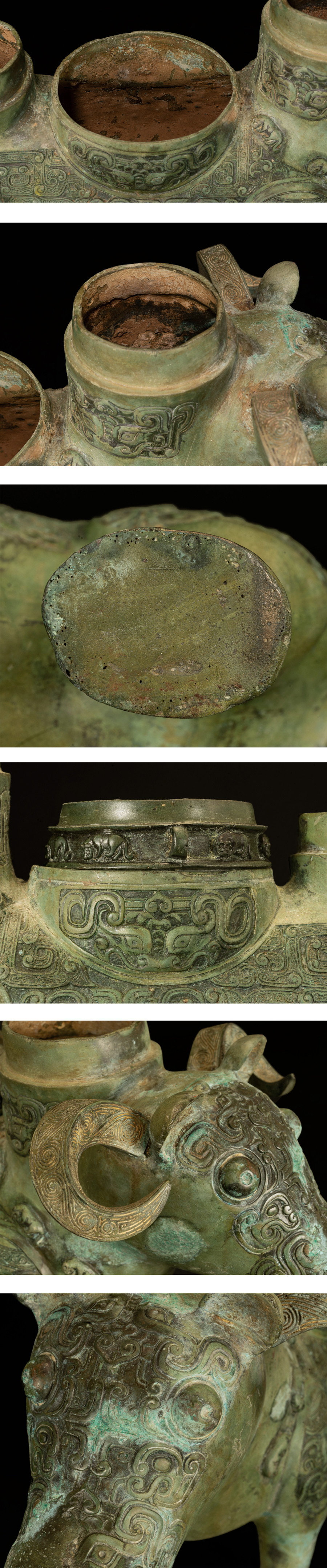 ○中国 銅製 銅器 牛形 犧尊 盛酒器 酒器 祭器 中国美術○ SALE，安い