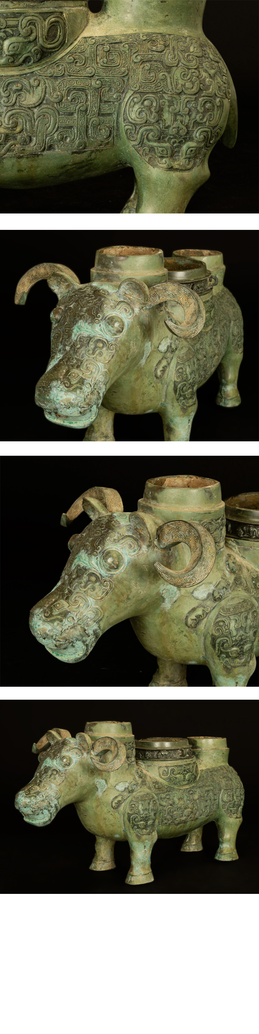 ○中国 銅製 銅器 牛形 犧尊 盛酒器 酒器 祭器 中国美術○